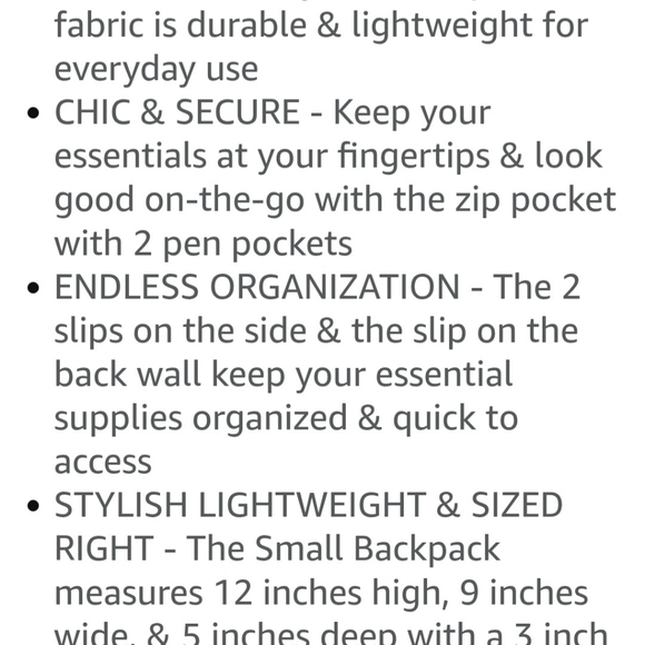 Vera Bradley Small Performance Twill Backpack Tangier Pattern - Picture 3 of 11